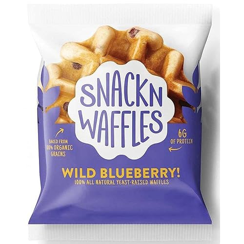 Snack N Waffles Blueberry Waffles, 2.4 onzas, 96 por caja