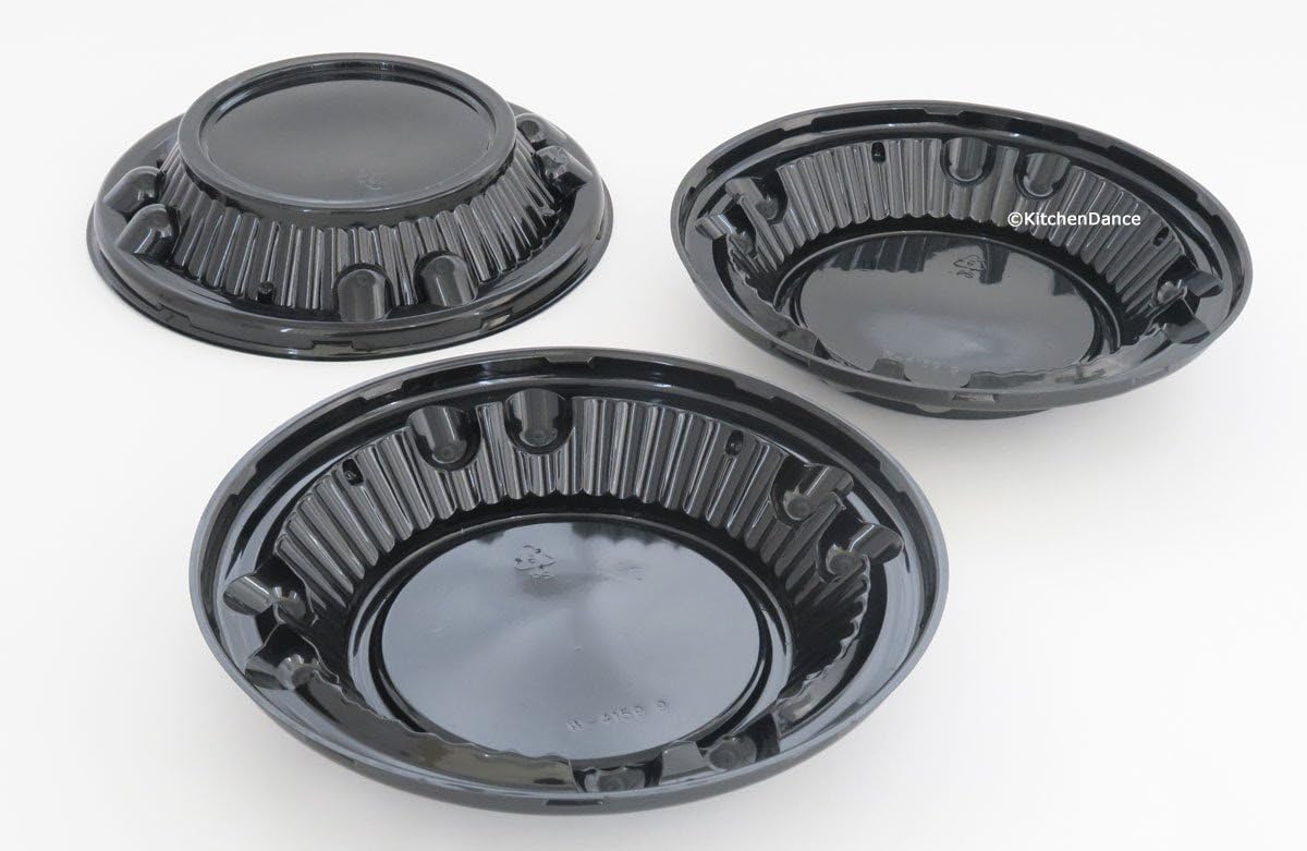 KitchenDance Combo Pack of 9-Inch Pie Pans With Carriers - High Dome Lid and Container - Baking Pan Perfect for Cooking - WJ43, 10 Count