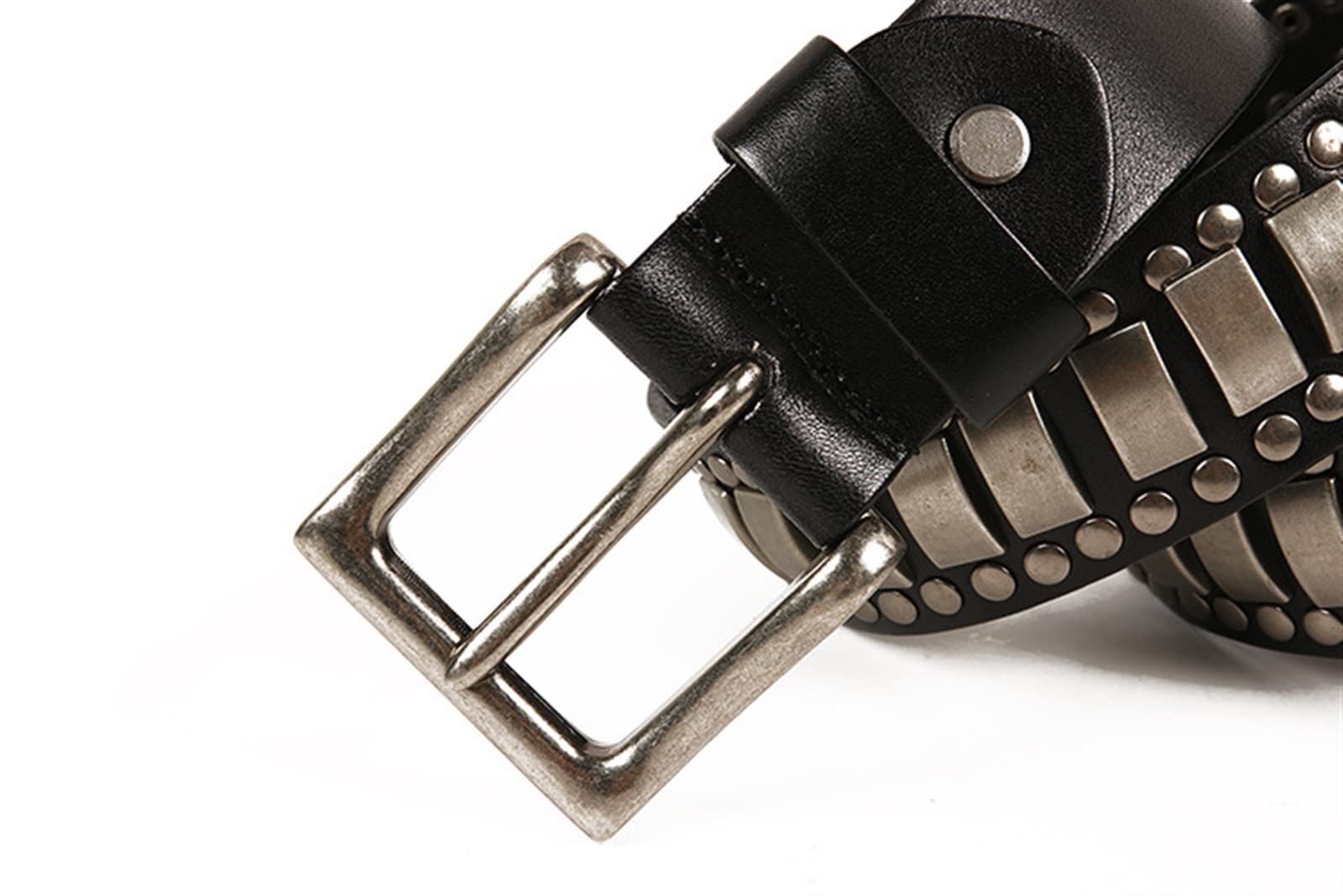 Men's Belts Men's Leather Belt Nietenbund 3,8 cm breiter, personalisierter, dekorativer Herrengürtel Vintage Men's Belt