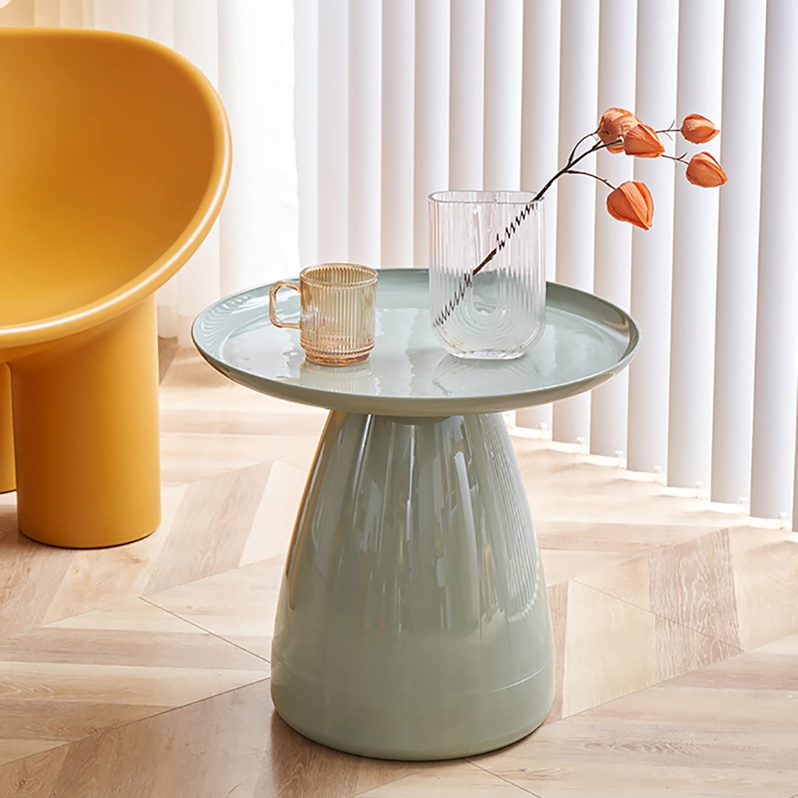 Table D’appoint En Forme De C Réglable En Hauteur 45-80 Cm - Plateau Rotatif Et Inclinable Pour Canapé, Lit Ou Bureau - 4