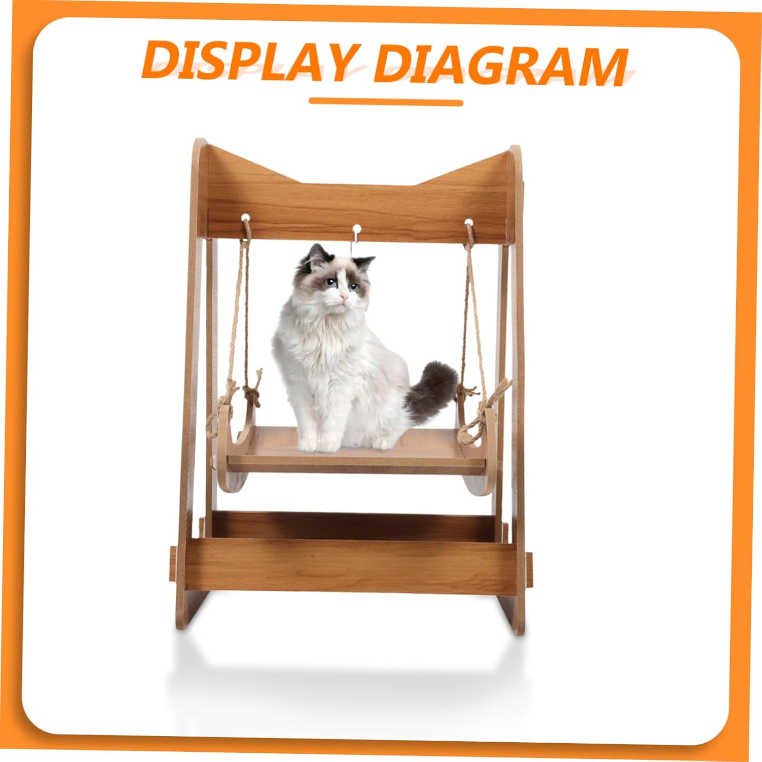 Cat Rocking Bed Hammock Cozy Swing Bed for Cats Versatile Indoor Lounge for Resting Sleeping Breathable Comfortable Design