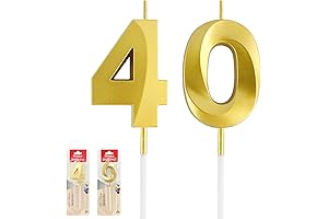 10-Piece 40th Birthday Candle Set - the Perfect Memorable Touch for Your Special Celebration!