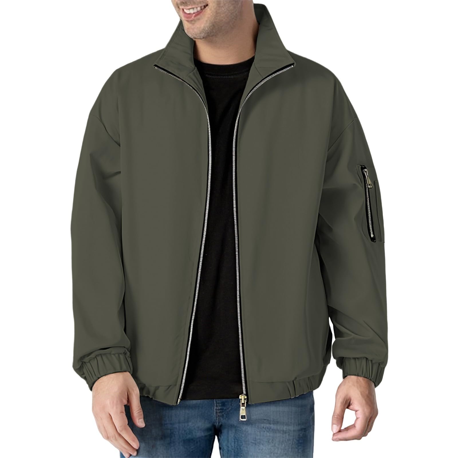 Générique Blouson Homme Hiver Mi Saison Vestes D'extérieur Légères Léger Veste D'automne Coupe Vent Hiver Chaud Light Jacket Séjour À La Campagne, Marche En Forêt