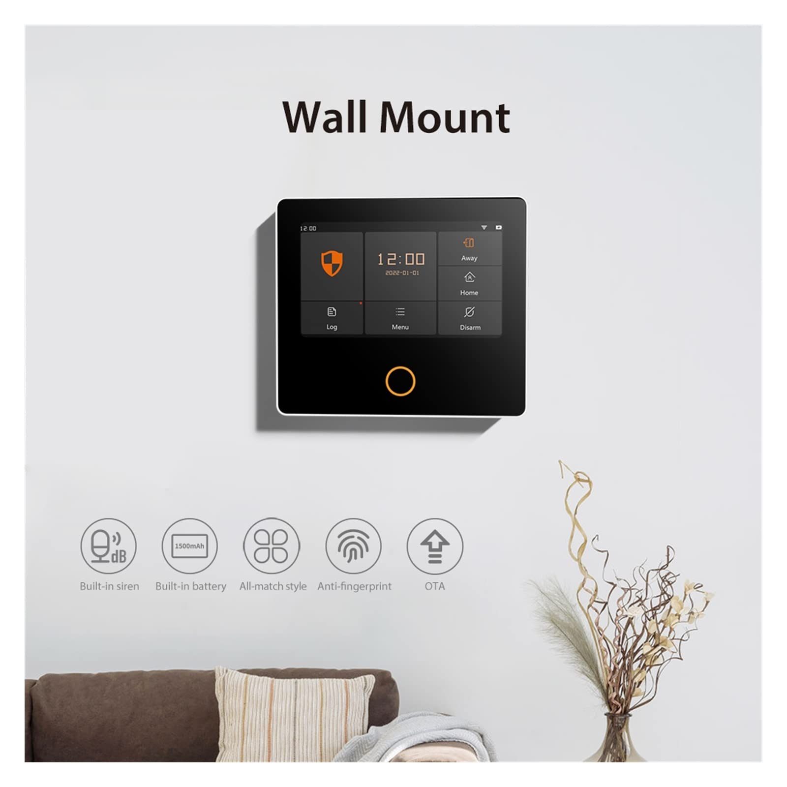 Sistema di Allarme di Sicurezza Domestica, Tuya Smart Home Kit antifurto di Protezione della Sicurezza Wireless Touch Screen IPS da 4,3 Pollici Integrato 10 Lingue(Set-A Alarm Panel)