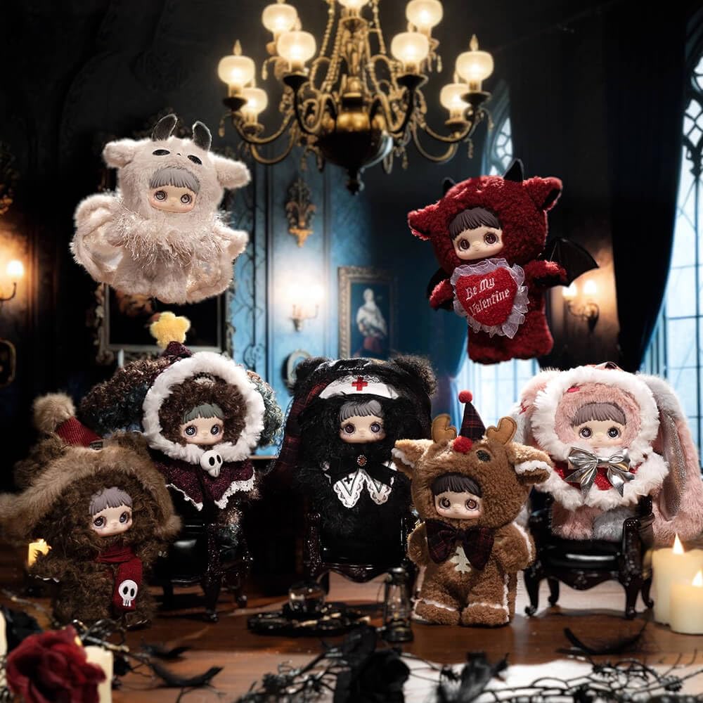 niannyyhouse Maymei Winter Weird Series - Caja ciega de muñeca de peluche, llavero de peluche de 8 pulgadas, bonitos regalos coleccionables (6 piezas)
