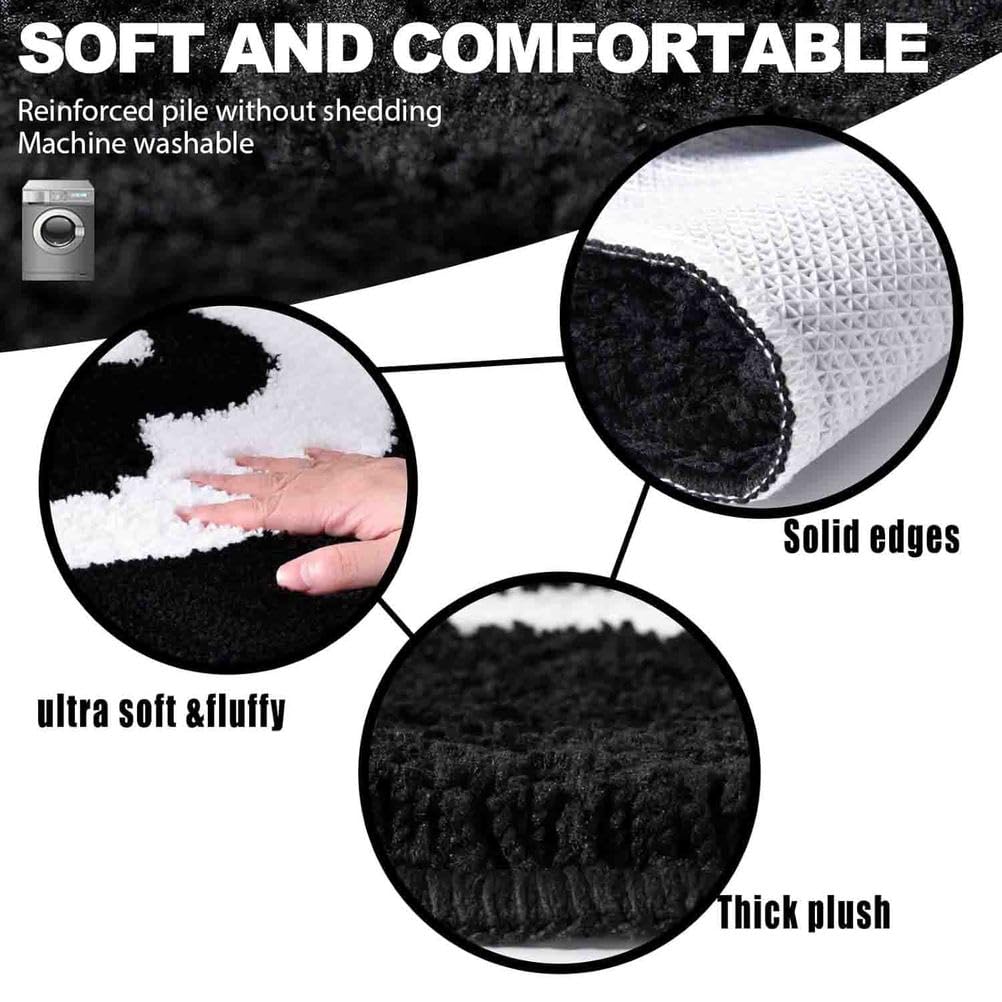 8 Ball Teppich Rutschfester Rund Ball Rug Für Schlafzimmer Wohnzimmer 8 Billard-Bodenteppich Weich Saugfähig Dekorativer Teppich,C Faux Cashmere,100cmx100cm