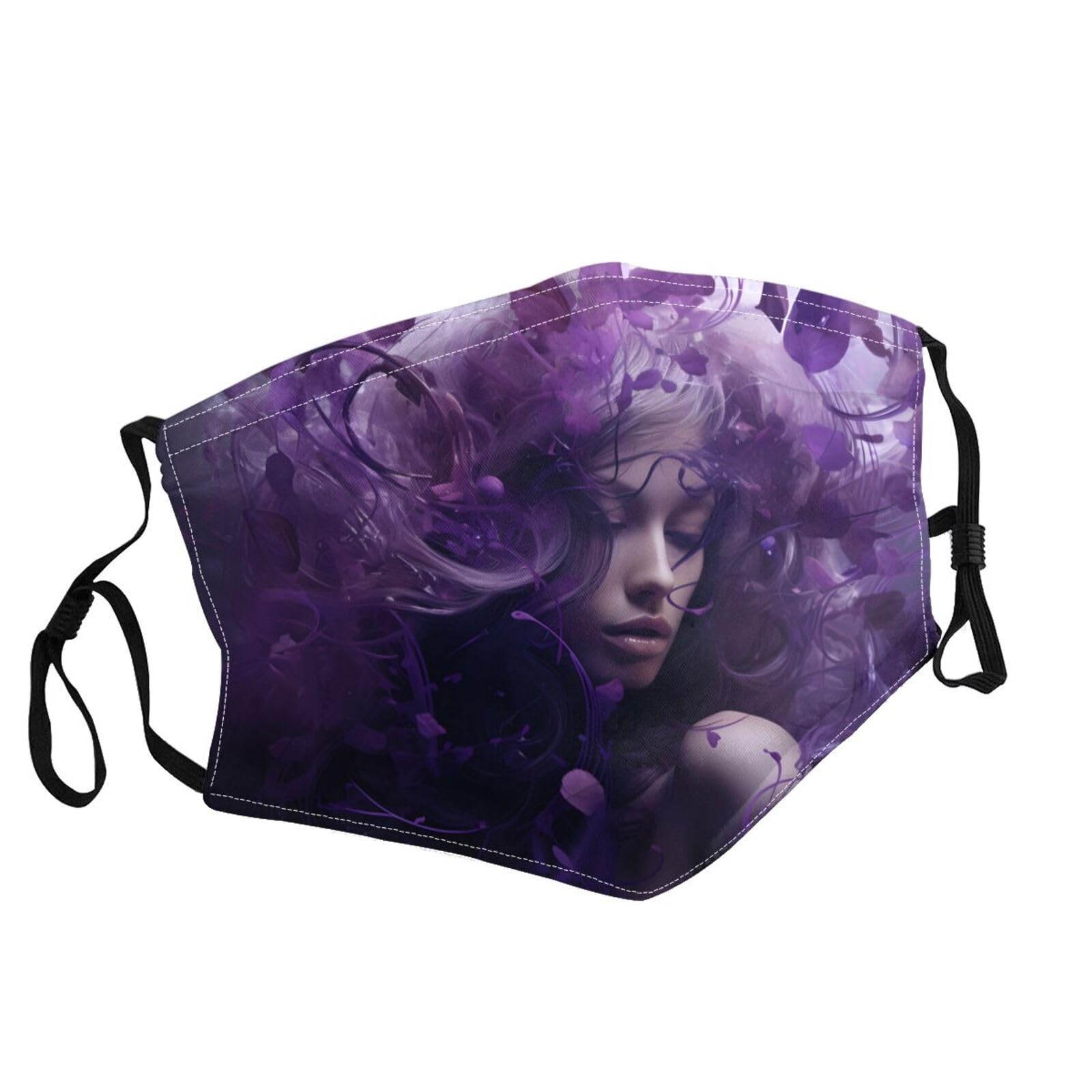 YYHWHJDE Adult Masks Washable 5 PCS Soft breathable Suitable for camping, running, traveling daily use purple love Picture