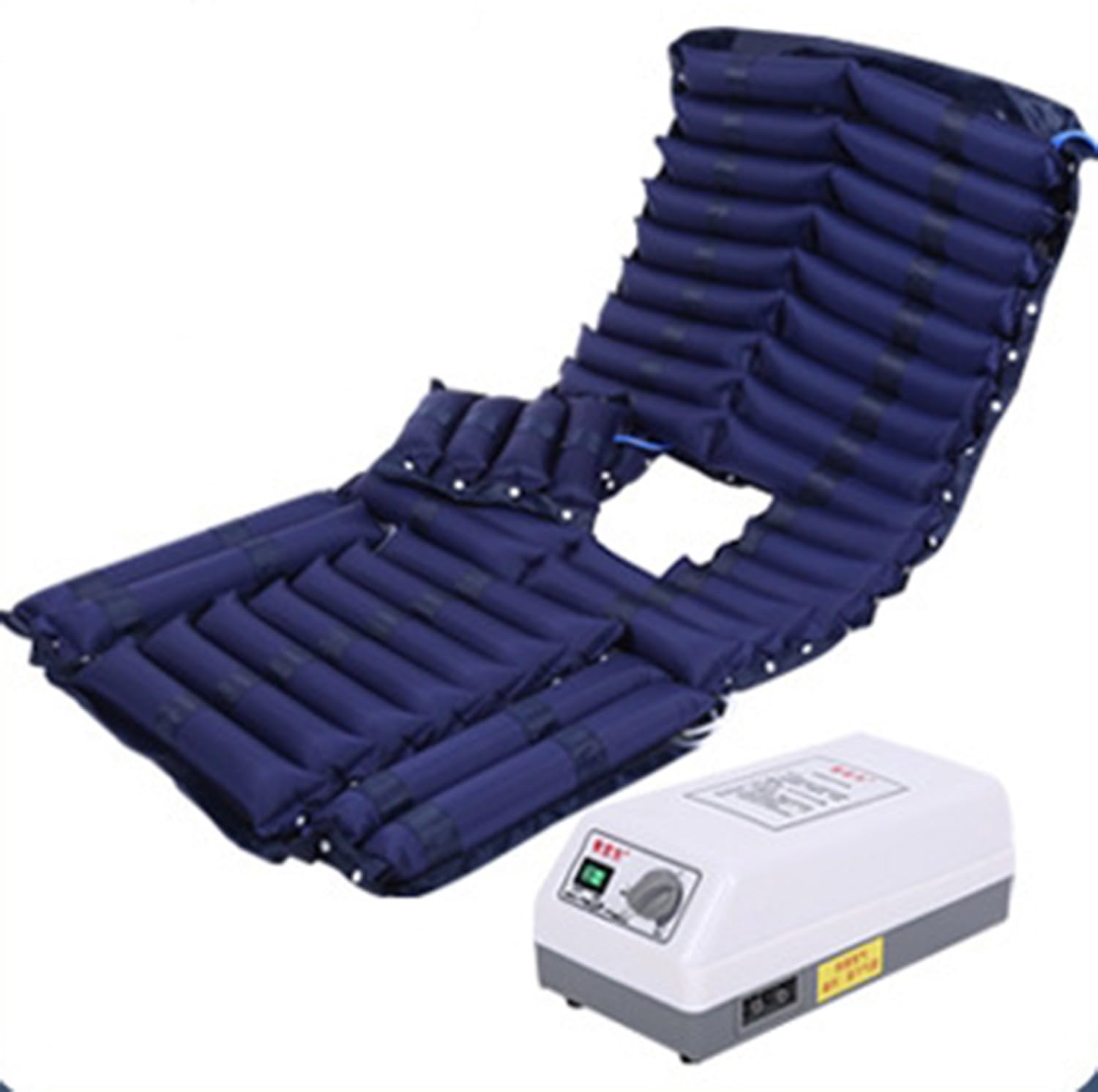 BLUEZY Materasso Antidecubito, Materasso Anti-Piaghe da Decubito, Materasso Ad Aria con Bolle Alternate E Pompa Regolabile, Impermeabile Traspirante Materasso per La Cura degli Anziani E
