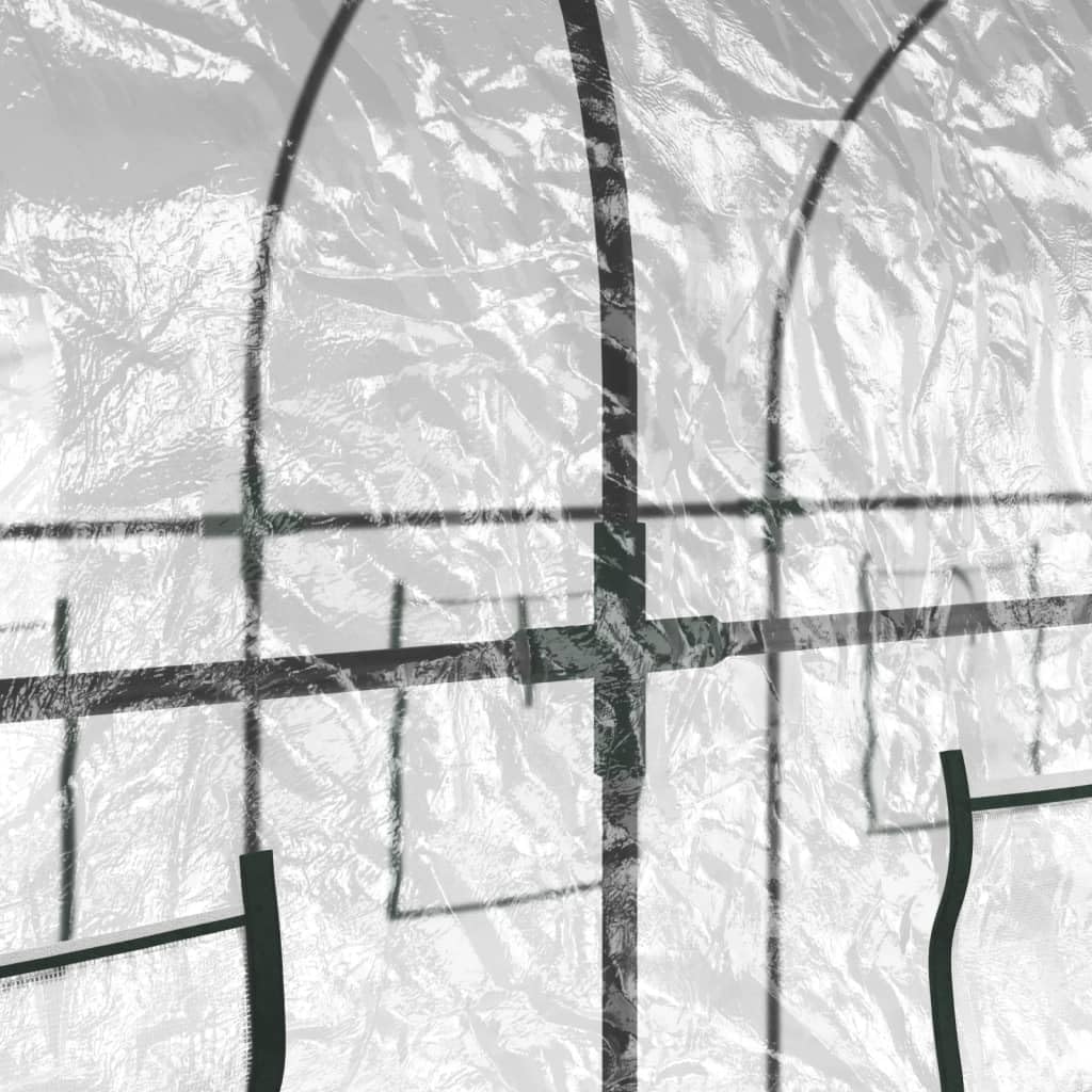 Homgoday Invernadero de Jardín Grande con Estructura de Acero y Cubierta de PVC - Protección UV y 8 Ventanas