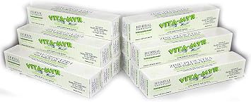 Vita-Myr Zinc+ 5.4 Ounce Toothpaste,No Sugar,No Fluoride, Gluten Free, SLS Free No Alcohol,No Saccharin No Artificial Sweetener/Color,Made in USA.5.4 Ounce Pack of 12