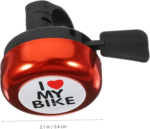 Miniatura 3 de BESPORTBLE 1PCS Timbre De Bicicleta Rojo Corazón Advertencia Campana De Bicicleta Cuerno Para Adultos Hombres Mujeres Niños Niñas Bicicletas - Rojo