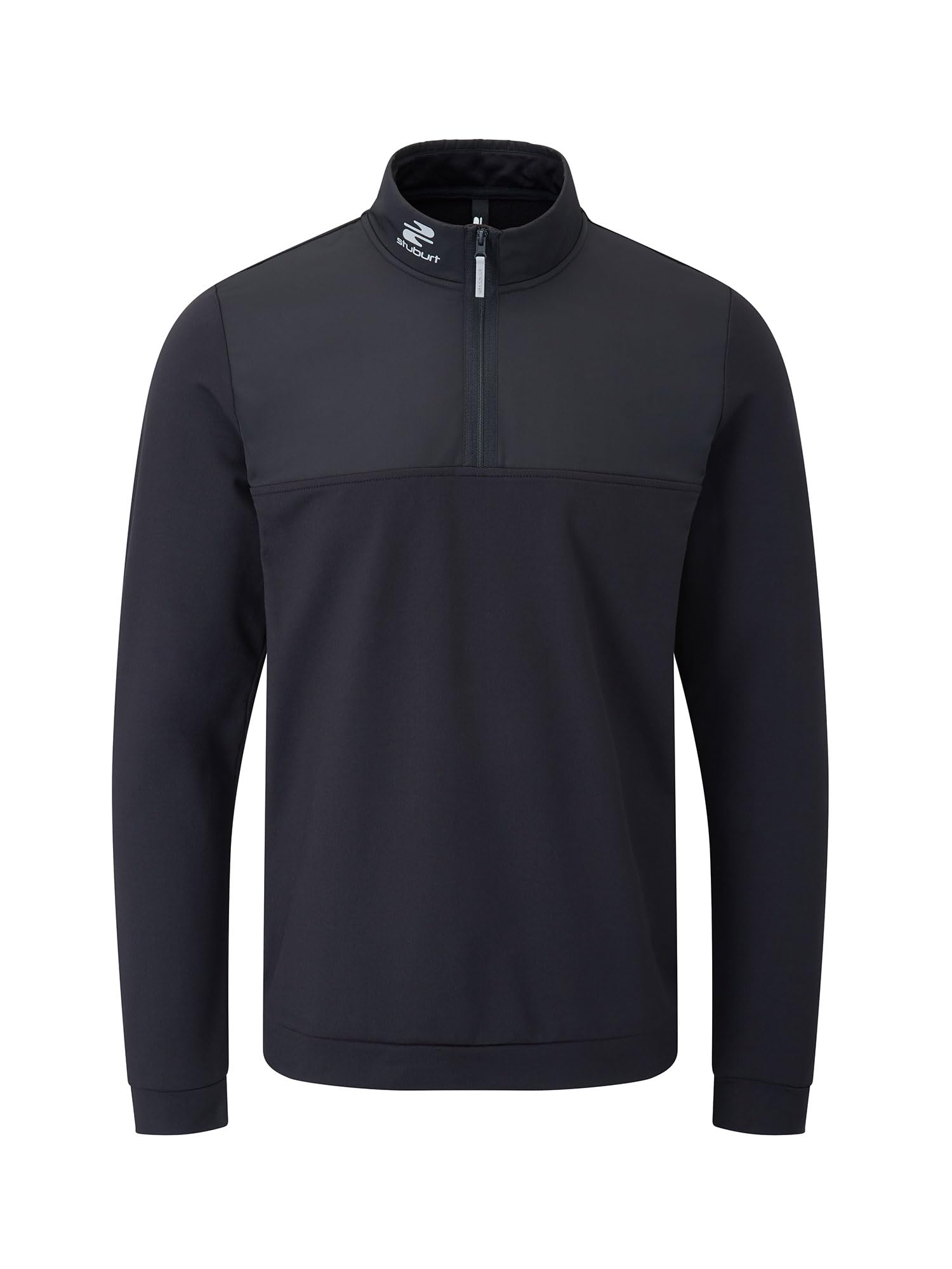 Stuburt Mens Golf Midlayer Thermal Moisture Wicking Active Sport Cardigan Sweater, Black Marl, XL UK