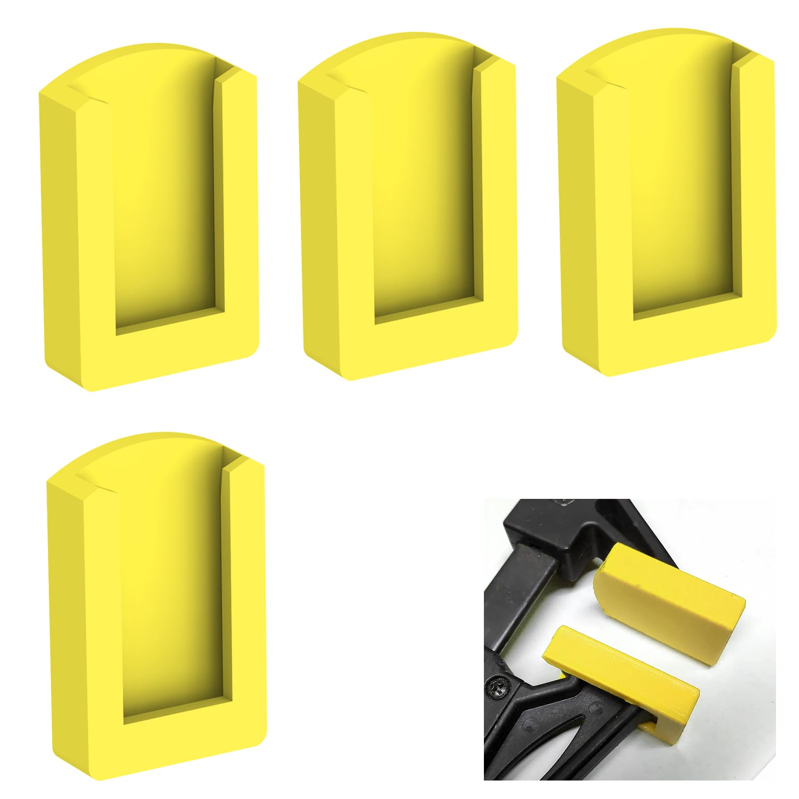Replacement Jaw Pads for Irwin Quick-Grip Clamps,Clamp Jaw Covers, Non-Slip Grip Surface（Yellow） ﻿ (4PACK)
