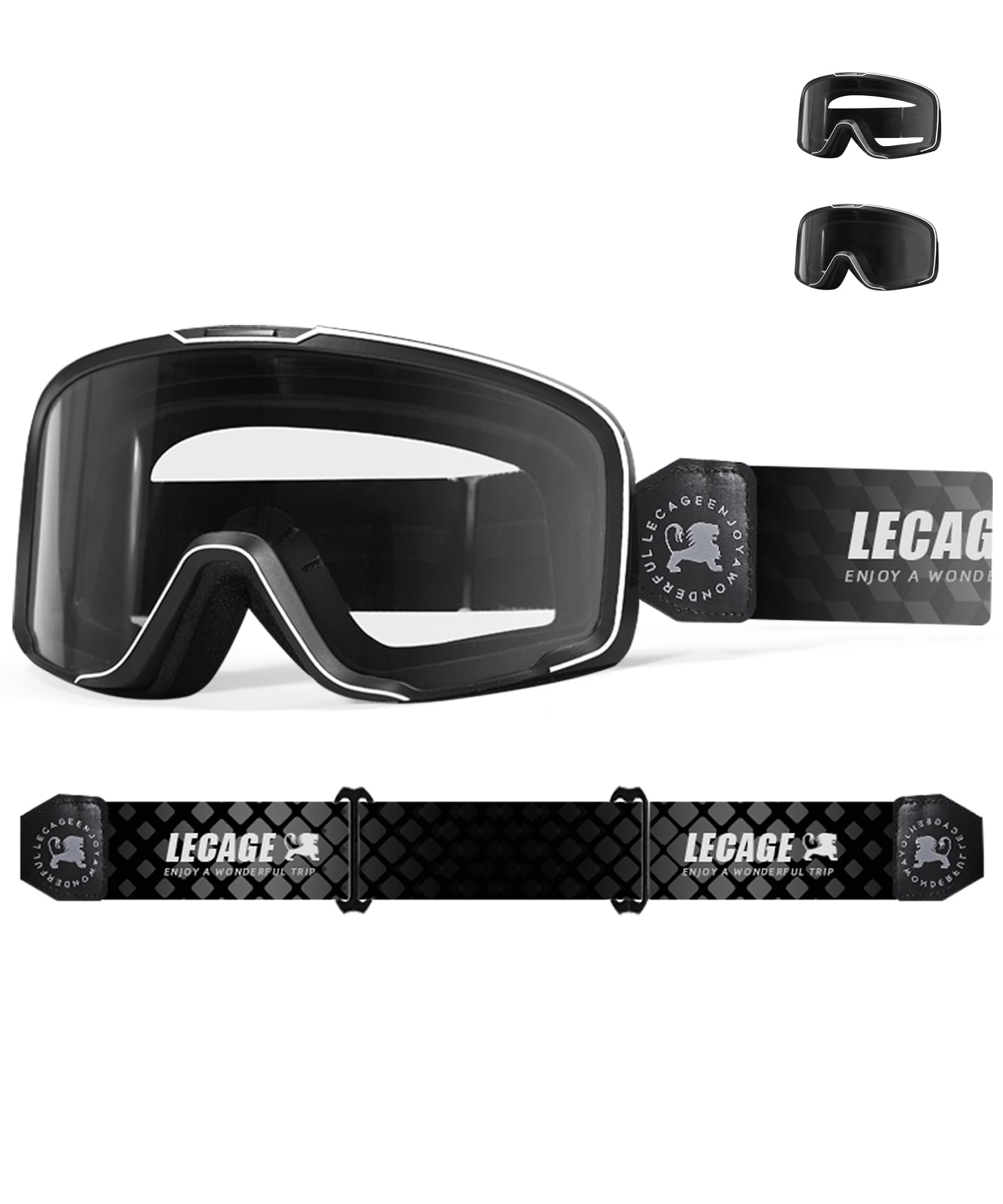 Amazon.co.jp: [LECAGE] 変色バイク ゴーグル 広い視野 UVカット