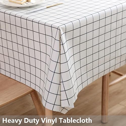 Miniatura 2 de JZY - Mantel de vinil resistente para mesa de cocina o comedor - Mantel de PVC lavable para mesa rectangular