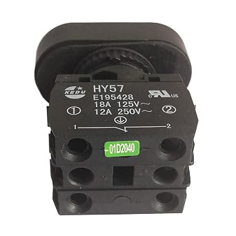KEDU HY57 Mechanical Momentary Push Button Switches for Magnetic Drill 12A/250V 18A/125V 1NO 1NC 4-Terminals Illuminated (HY57-A)