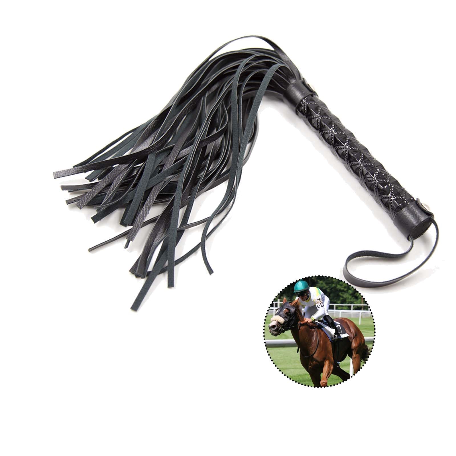 Frusta Lunga Per Equitazione In Pelle PU – Addestra Il Cavallo Con Maneggevolezza E Controllo