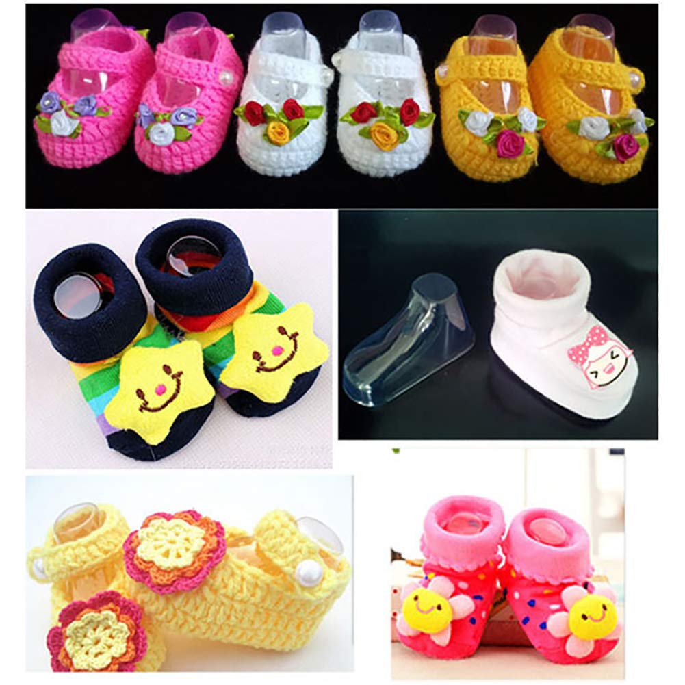 Lot De 50 Présentoirs Plastique Transparent Pour Pieds De Bébé 9 Cm - Affichage Chaussures Et Chaussettes
