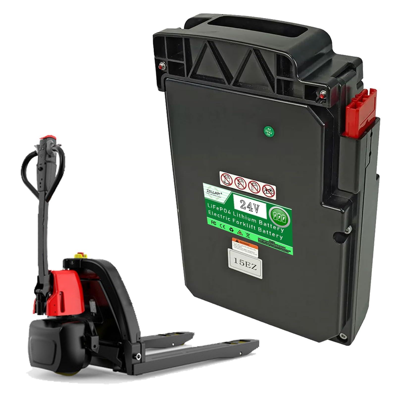 Lithium-Batterie mit CAN-Bus 24 V 20 Ah Batterie Elektro-Gabelhubwagen für EPT15EZ LiFePO4-Austauschbatterien für F5PRO-Teleskoplader mit BMS-Schutzplatine,24v20ah can