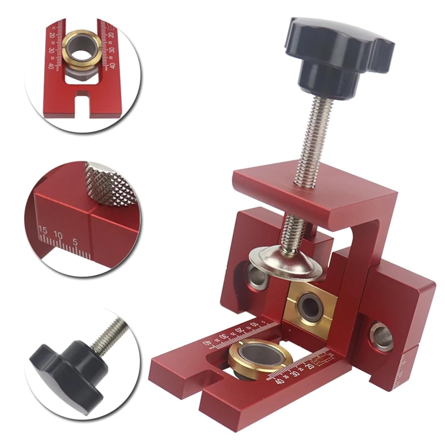 3-in-1 Woodworking Doweling Jig Kit with Pocket Hole & Vertical Drill Guide(Type-F)