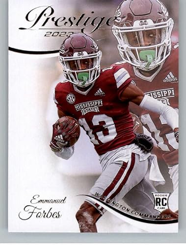 2023 Panini Prestige #335 Emmanuel Forbes RC Rookie Card Washington Commanders Official NFL Football Card in Raw (NM or Better) Condition