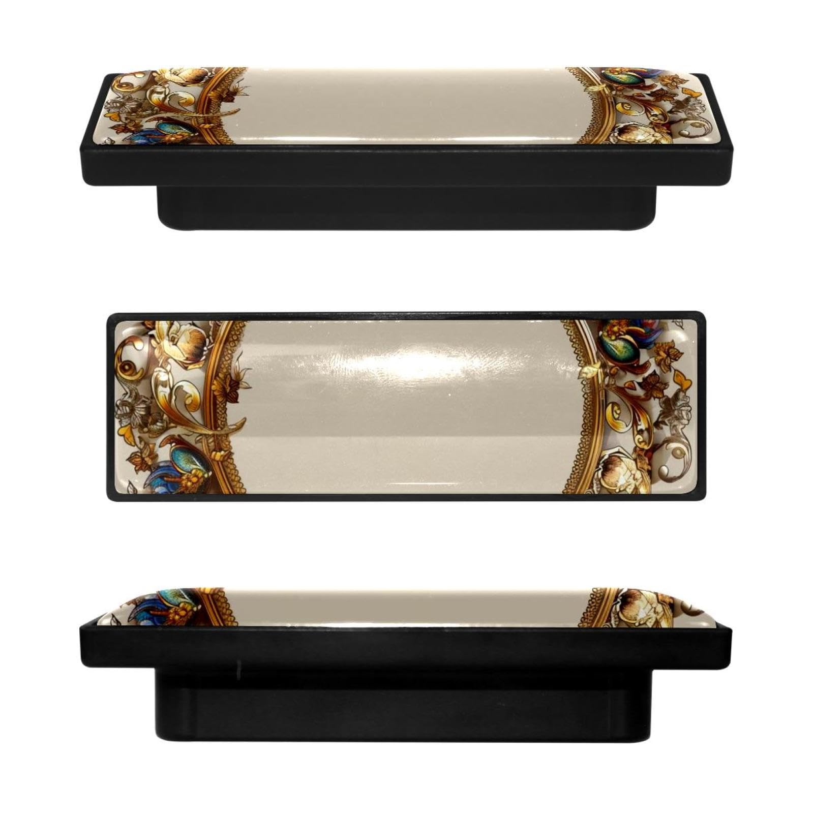 Bouton de placard rectangulaire vintage haut de gamme pour commode et bureau