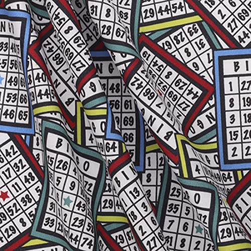 Premium 100% Cotton Bingo Fabric - 45in Wide for Quilting, Crafts, and Stylish Home Decor | Custom Cuts Available 3 Premium 100% Cotton Bingo Fabric - 45in Wide for Quilting, Crafts, and Stylish Home Decor | Custom Cuts Available - Image 2