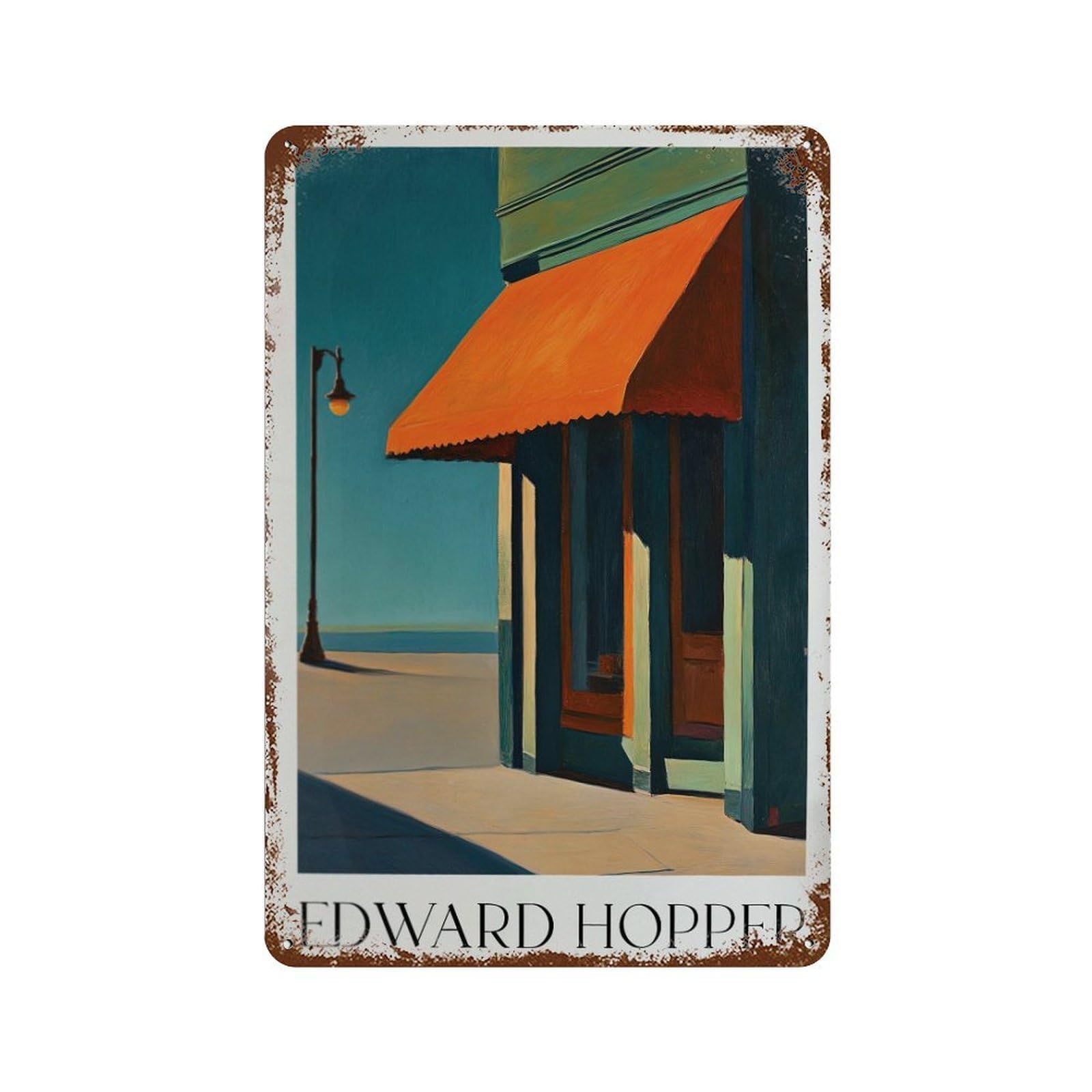 xiaoxiaoshen Edward Hopper Mid Century Modern. American Realism.1 Wall Decor Art Metal Tin Poster Modern Home Decor Art Home Bar Shop Decorations Vintage Sign 30x20cm