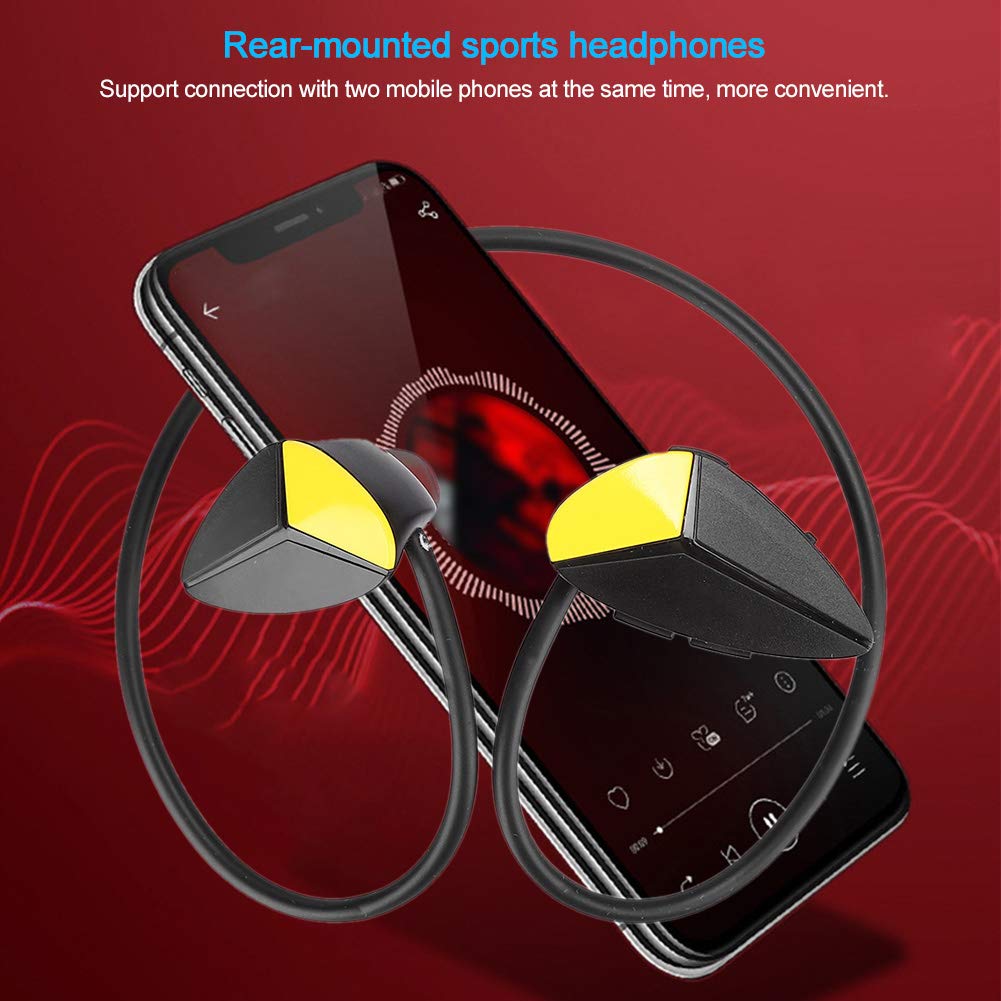 Auricolare Bluetooth Senza Fili Auricolare Stereo con Archetto da Collo Impermeabile per Sport Stile di Attivo