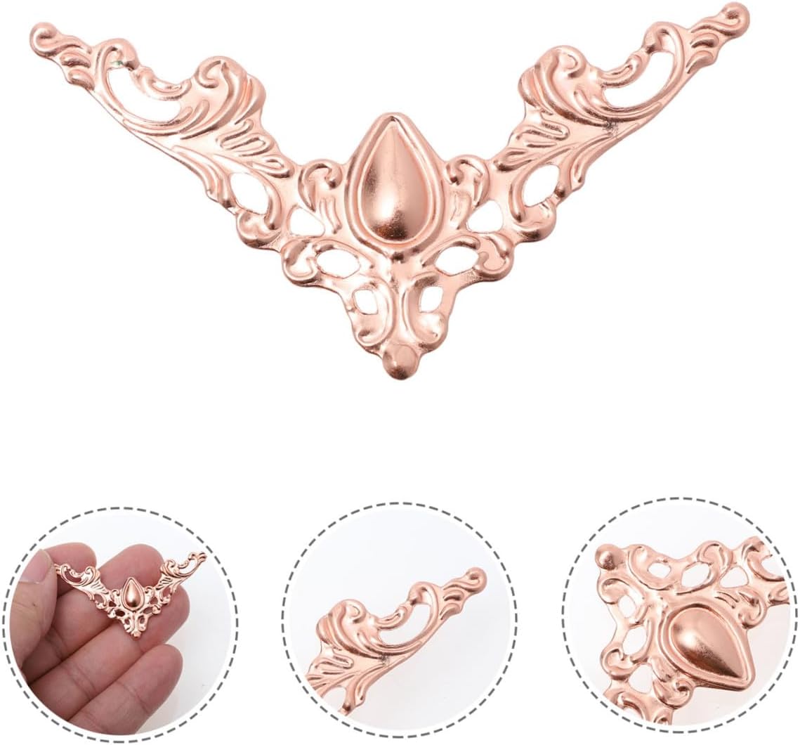 60pcs Vintage Cabinet Corner Protectors Antique Style Corner Adornment for Jewelry Boxes Photo Albums and Furniture Decor Finish