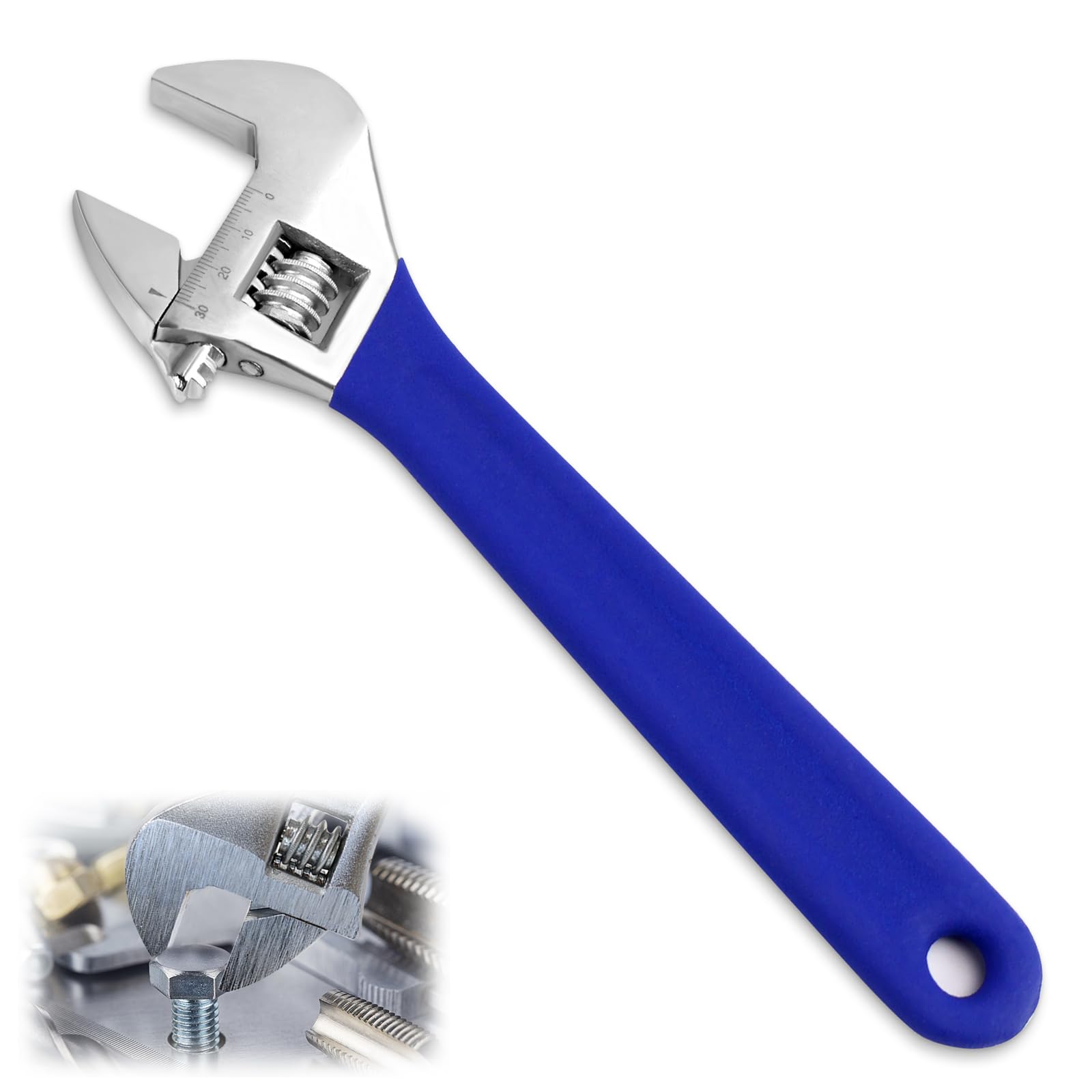 Rierousy llave inglesa grande, llave inglesa pequeña, llaves fijas, Llave de boca ancha ajustable para fontanería con agarre suave, chave inglesa, llave ajustable