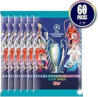 Topps - Kit 60 Envelopes Figurinhas UEFA Champions League 2024/2025 com 360 figurinhas