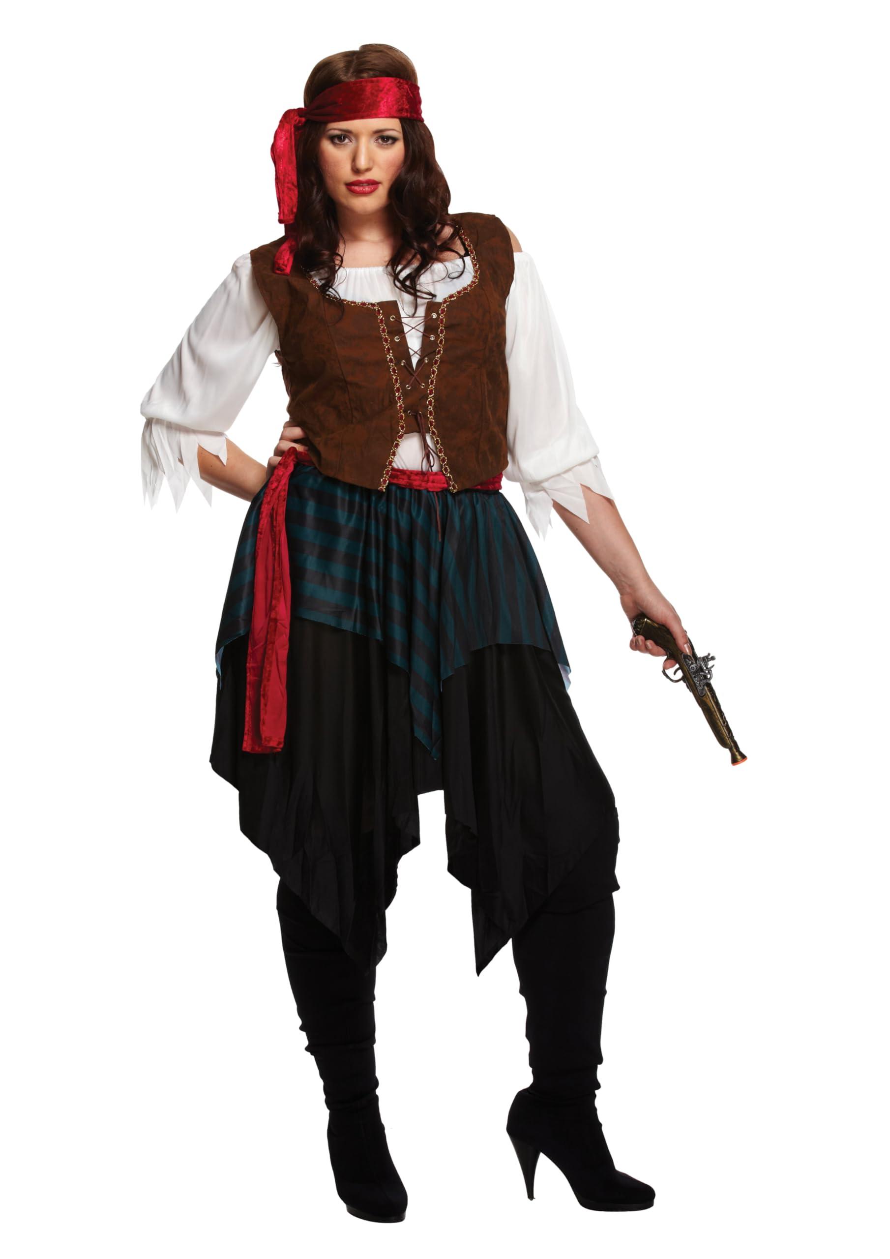 HENBRANDT Costume Adulto Pirate Caribbean Lady Plus Size