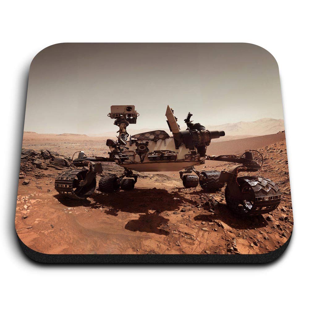 Destination Vinyl Ltd Multicolor 1 X Square Mdf Fridge Magnet - Mars Rover Robot Space Nasa 14213