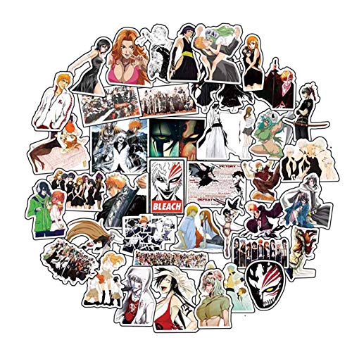 ALTcompluser 50 stuks Anime Bleach Stickers Geen herhalingen Waterdichte sticker vinyl sticker voor laptop, Macbook, bagage, skateboard