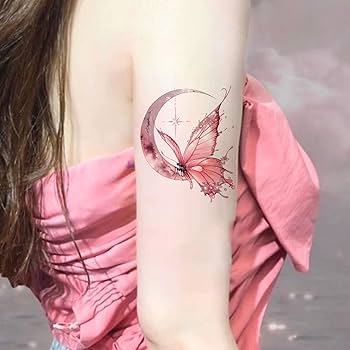 マジックタトゥー タトゥーシール ヘナタトゥー 蝶 2週間で消える Amazon.co.jp: タトゥーシール 蝶 2週間で消えるタトゥー 5点セット