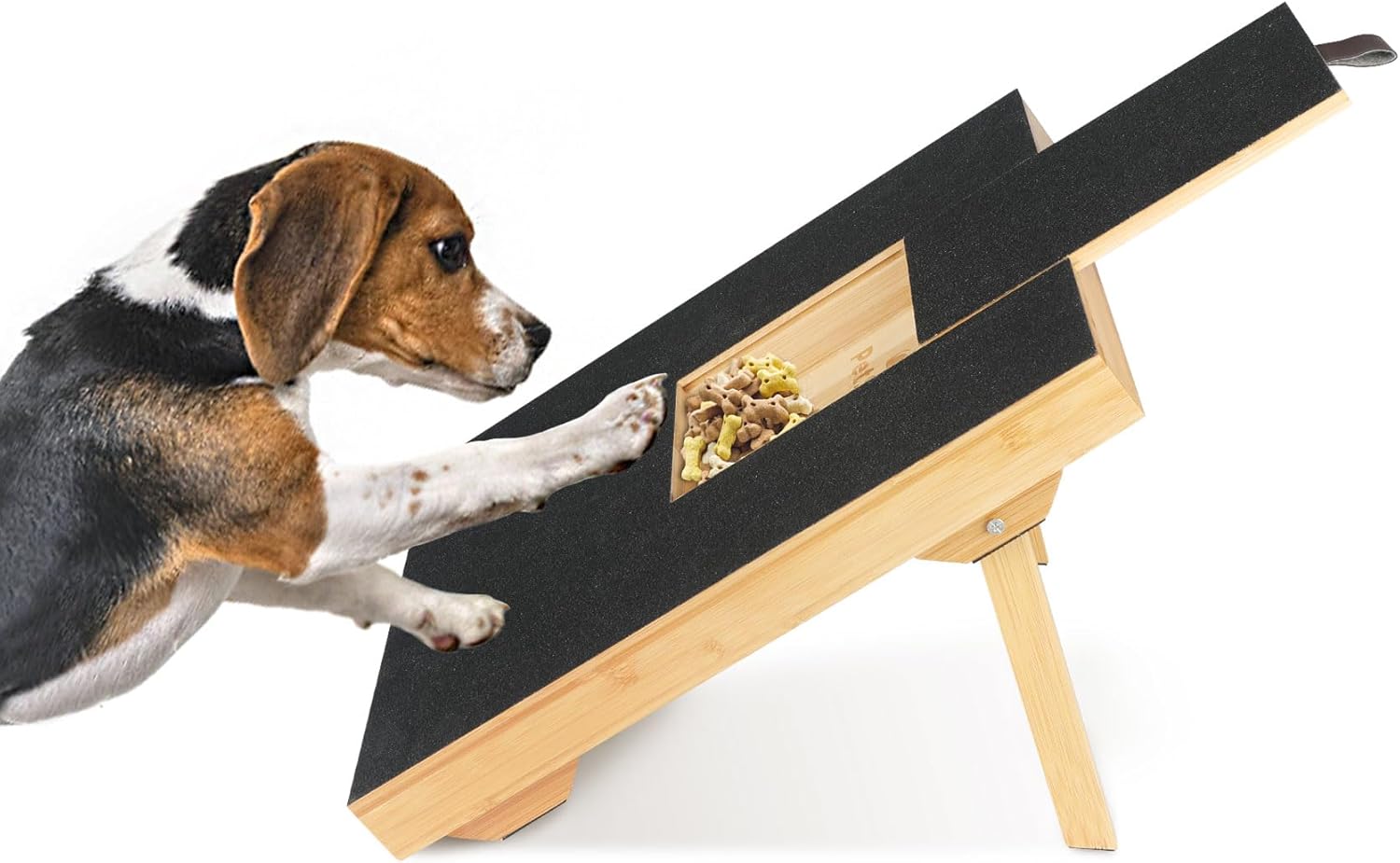 MROUEN Dog Nail Scratch Board, Dog Scratch Pad for Nails with Builtin Treat Drawer