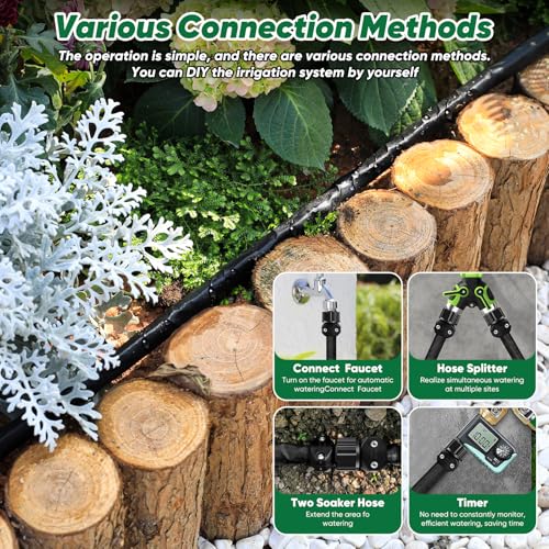 Save 50% on Tuzoc 50ft Soaker Hose with Drip Irrigation System