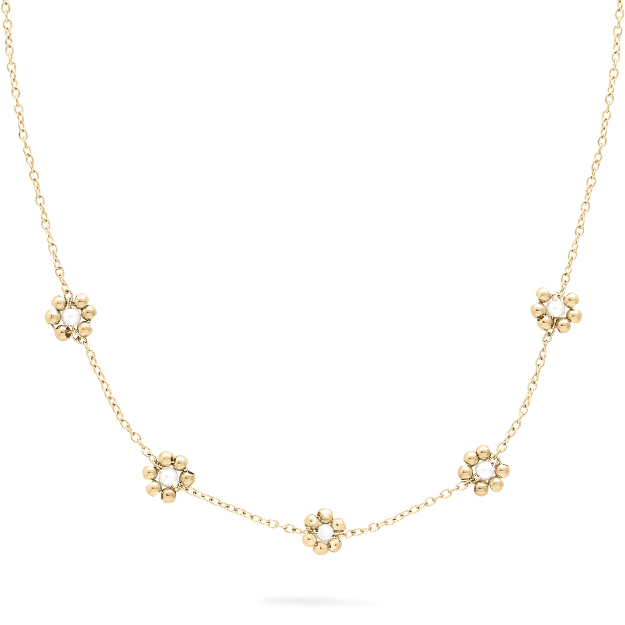 s.Oliver Necklace – Elegant Necklace Made of Polished Stainless Steel – IP Gold – Rolo Chain 45 cm – Waterproof and Skin-Friendly