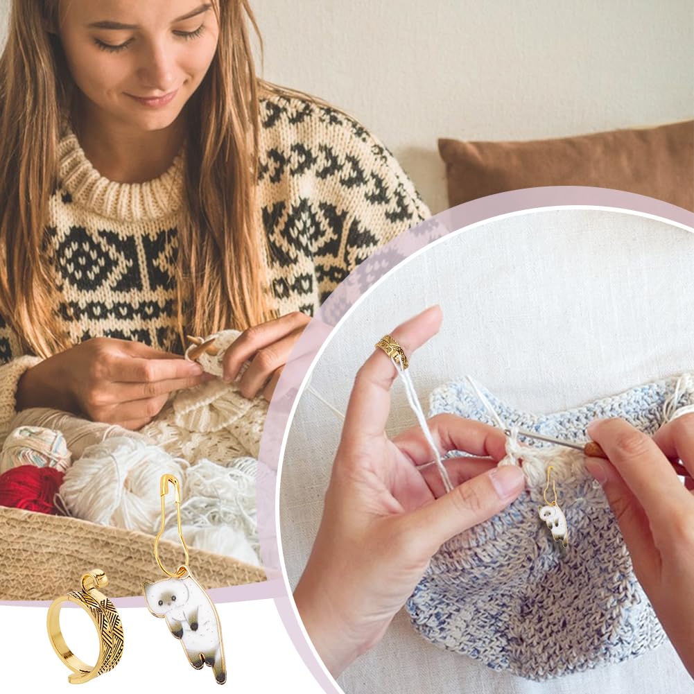 HURRISE Ensemble De Marqueurs De Point De Tricot 32 Pièces Marqueur à