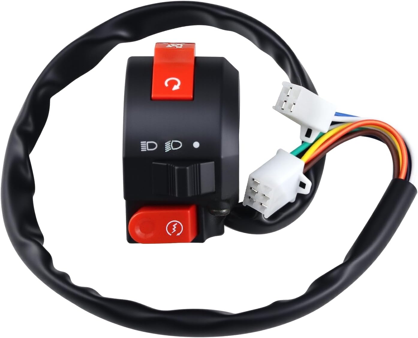 3 Function 7/8" Handlebar Switch Assembly Aftermarket Replacement Parts Replacement for 50cc 70cc 90cc 110cc 125cc 150cc ATVs Quad Wheelers Motorcycles Bike Scooter ATV Snowmobiles.