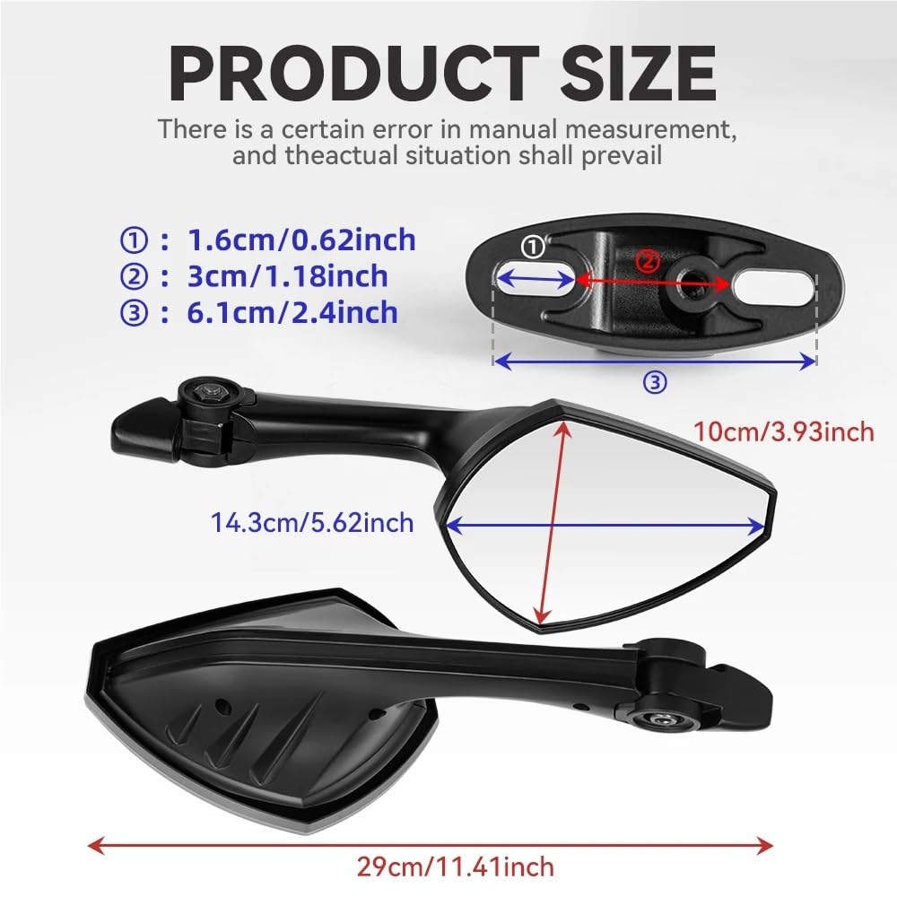 motos Miroir vélo Rétroviseurs De Carénage De Moto Libra 2 Napoleon Pour R6 CBR650R Et Ninja650 GSXR, Ensemble De Rétroviseurs Réglables