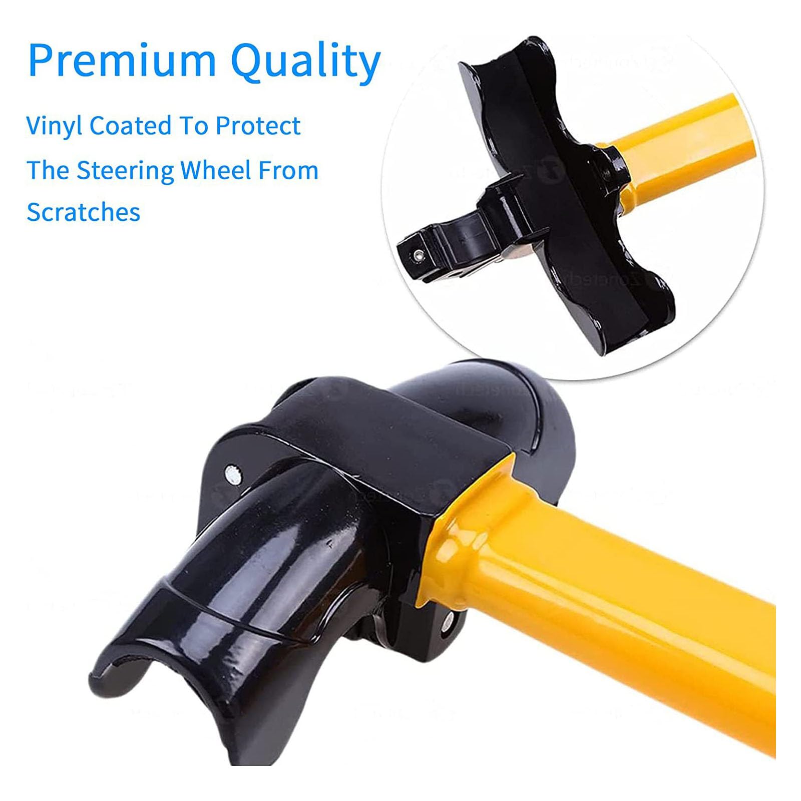 Barre Bloque Volant pour La Voiture avec 2 Clés, Compatible avec Chevrolet Equinox Plus, Canne Antivol Haute Visibilité Dispositifs de Verrouillage,Type A