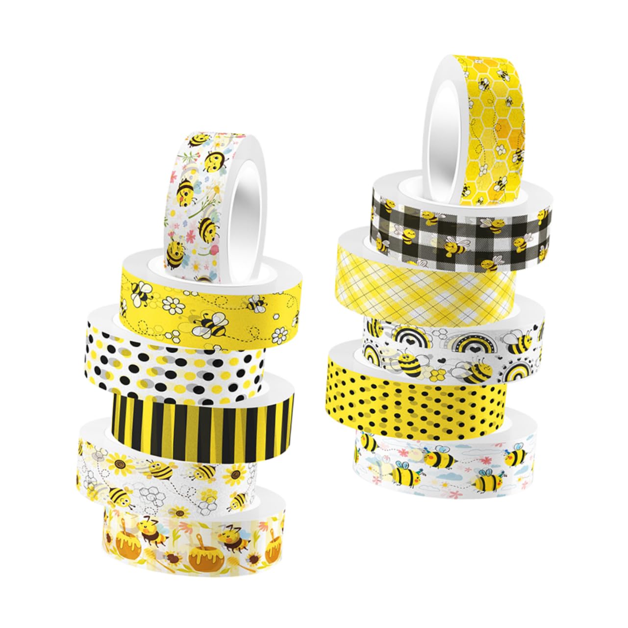 Tofficu 48rollen Washi Tape Set Mit Bienenmuster Dekoratives Klebeband Für Diy-projekte Scrapbooking Journals Und Bastelarbeiten Einfach Abreißbar Kein Kleberückstand Vielseitig