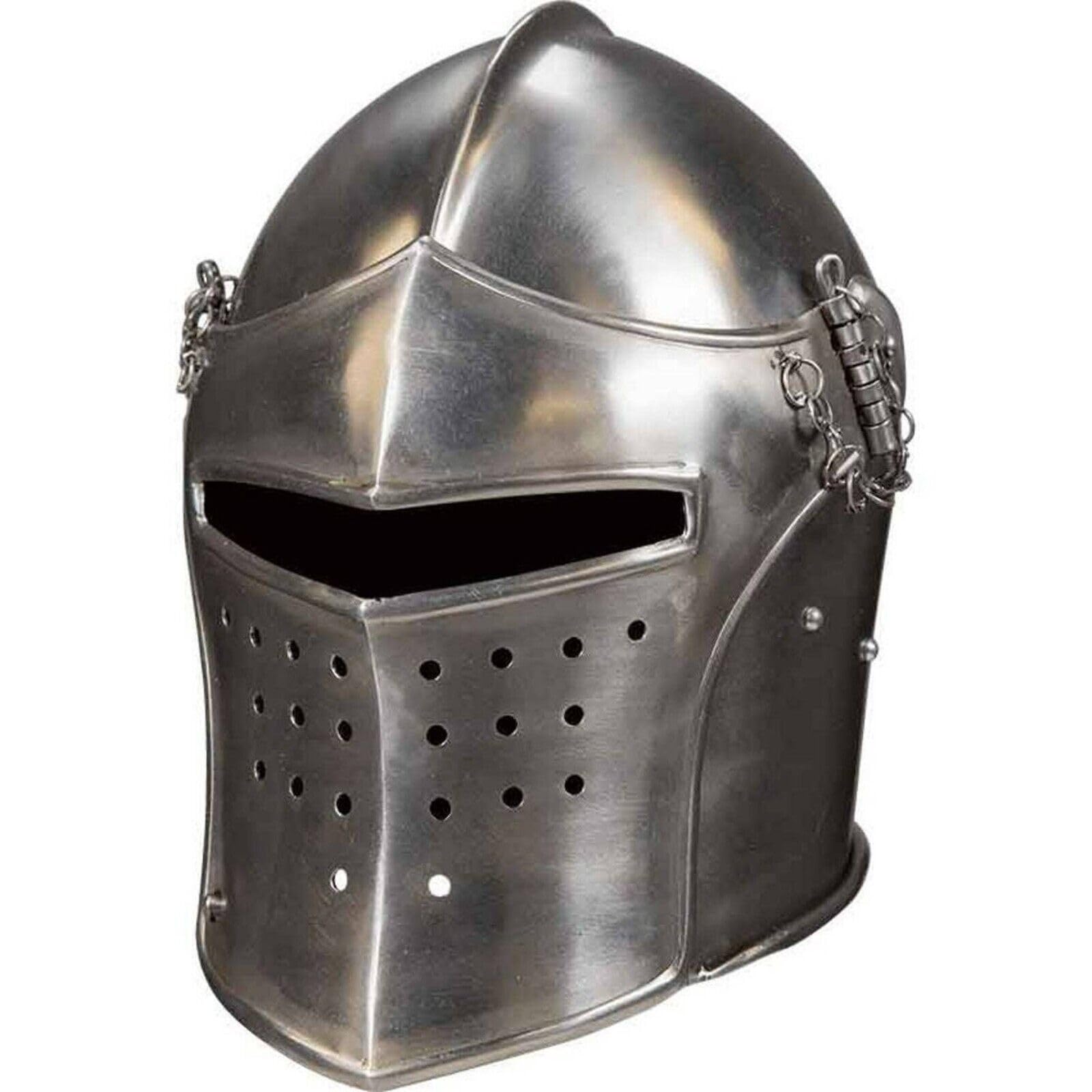 Medieval Visored Barbute Helmet European Templar Bascinet Helmet Knight Warrior LARP helmet Crusaders Barbute Roleplays costume