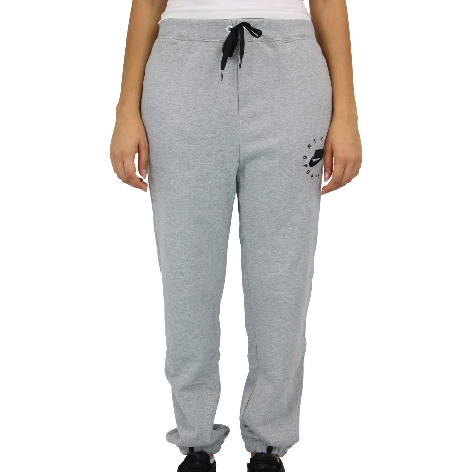 Nike Women W NSW NSW FLC FT BF Pants - Dark Grey Heather/Summit White/Black, 2X-Large