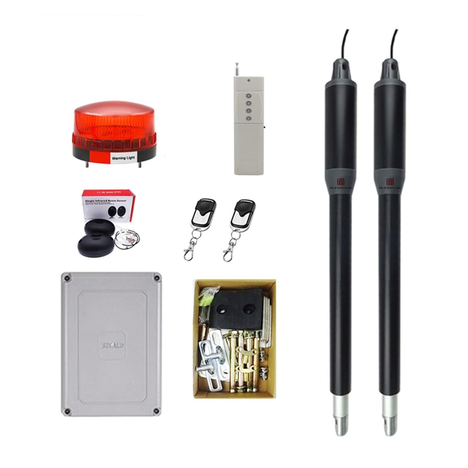 Controller Electric Linear Actuator 300kgs Engine Motor System Automatic Swing Gate Opener with Dual Thick Arms KIT Residential, Commercial(KIT A)