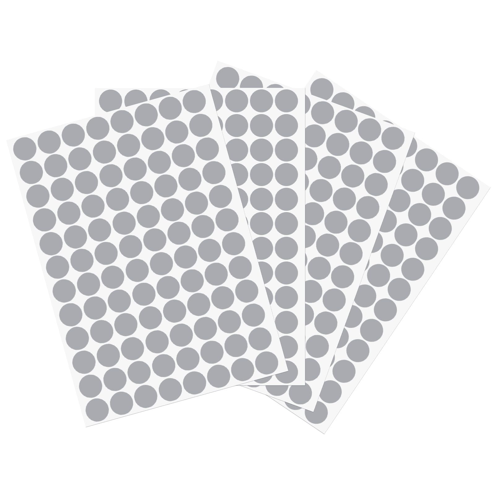 sourcing map 4 Sheet/384Pcs Screw Hole Cover Stickers, 15mm Dia PVC Self Adhesive Covers Caps Dustproof for Wood Furniture Cabinet Shelf Wardrobe, Gray
