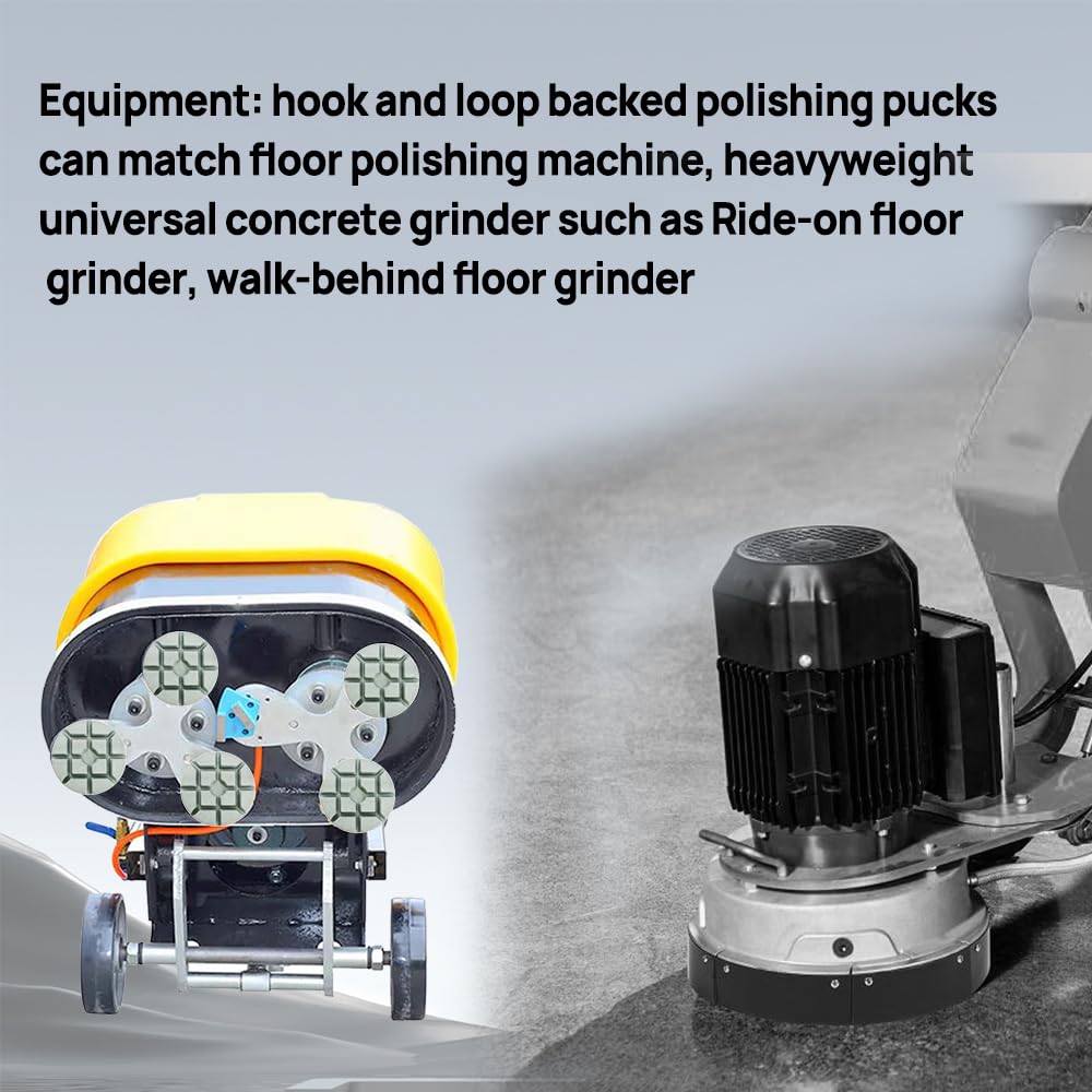 Almohadillas De Diamante Para Pulir Hormigón – 6 Unidades De 4”, Grano 200, Para Renovación De Suelos En Seco/húmedo