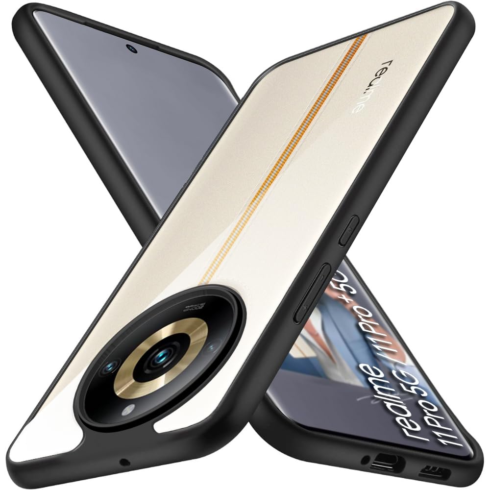 TheGiftKart Shockproof Hybrid Sleek Armor Back Cover Case Compatible with Realme 11 Pro/Pro Plus 5G | Camera Protection | Crystal Clear Hard Back | Transparent Cover Case (PC&TPU, Black) (B0C9TK88ZN) Amazon Price History, Amazon Price Tracker